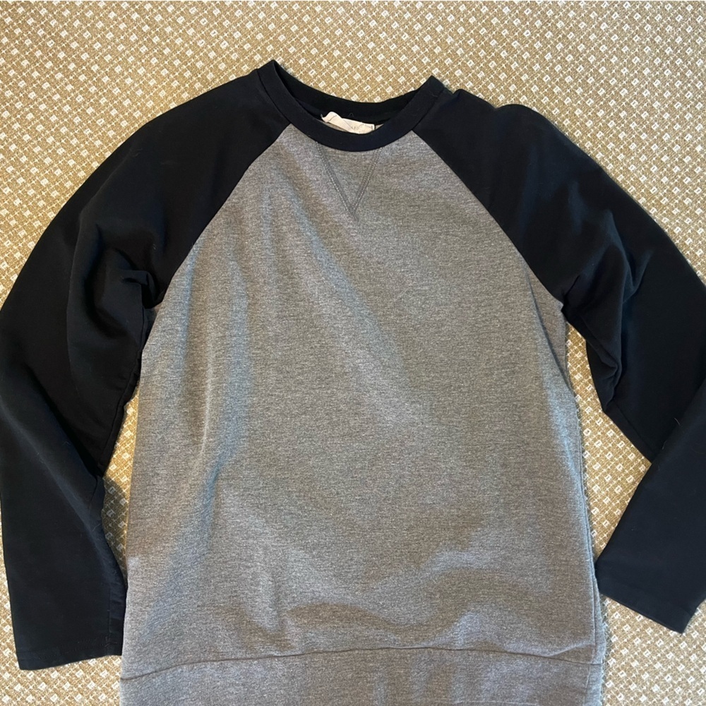 Gray and Black Raglan Sweatshirt
